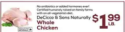 DeCicco & Sons DeCicco & Sons Naturally Whole Chicken offer