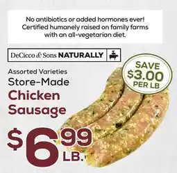 DeCicco & Sons Chicken Sausage offer