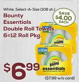 DeCicco & Sons Bounty Essentials Double Roll Towels offer