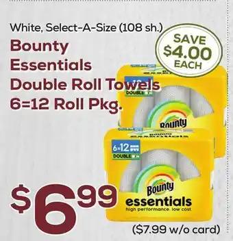 DeCicco & Sons Bounty Essentials Double Roll Towels offer