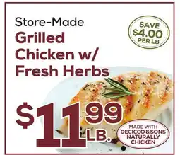 DeCicco & Sons Grilled Chicken w/Fresh Herbs offer