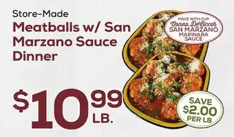 DeCicco & Sons Meatballs w/San Marzano Sauce Dinner offer