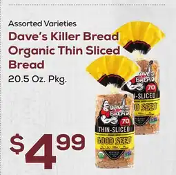 DeCicco & Sons Dave's Killer Bread Organic Thin Sliced Bread offer