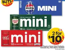 Weis Markets Pepsi or Coca-Cola Products, Canada Dry, 7UP, A & W or Sunkist offer