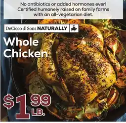 DeCicco & Sons Whole Chicken offer