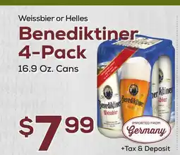 DeCicco & Sons Weissbier or Helles Benediktiner 4-Pack offer