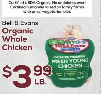DeCicco & Sons Bell & Evans Organic Whole Chicken offer