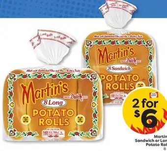 Weis Markets Martin's Sandwich or Long Potato Rolls offer