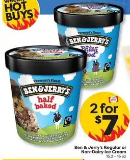 Weis Markets Ben & Jerry's Regular or Non-Dairy Ice Cream offer