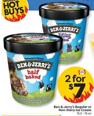 Weis Markets Ben & Jerry's Regular or Non-Dairy Ice Cream offer