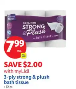 Lidl myLidl 3-ply strong & plush bath tissue offer