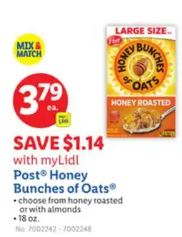 Lidl Post Honey Bunches of Oats offer