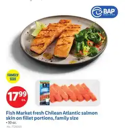 Lidl Fish Market fresh Chilean Atlantic salmon skin on fillet portions, family size offer