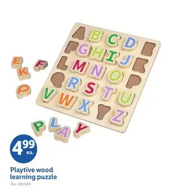 Lidl Playtive wood learning puzzle offer