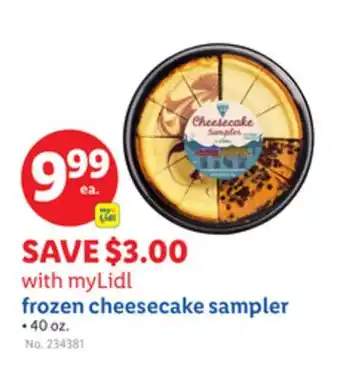 Lidl myLidl frozen cheesecake sampler offer