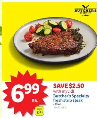 Lidl Butcher's Specialty fresh strip steak offer