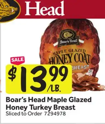 Stop&Shop Boar's Head Maple Glazed Honey Turkey Breast offer