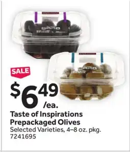 Stop&Shop Taste of Inspirations Prepackaged Olives offer