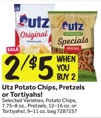 Stop&Shop Utz Potato Chips, Pretzels or Tortiyahs! offer