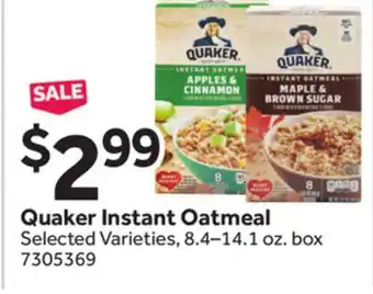 Stop&Shop Quaker Instant Oatmeal offer