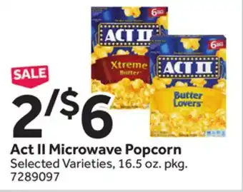 Stop&Shop Act II Microwave Popcorn offer