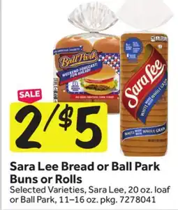 Stop&Shop Sara Lee Bread or Ball Park Buns or Rolls offer