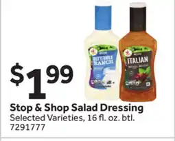 Stop&Shop Stop & Shop Salad Dressing offer