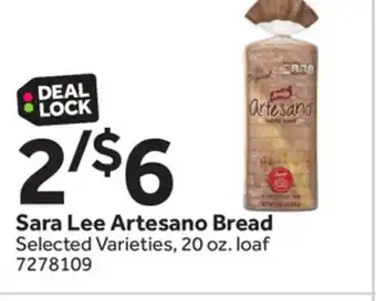 Stop&Shop Sara Lee Artesano Bread offer