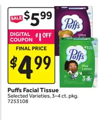 Stop&Shop Puffs Facial Tissue offer