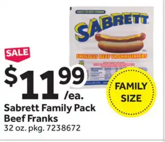 Stop&Shop Sabrett Family Pack Beef Franks offer