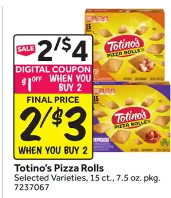 Stop&Shop Totino's Pizza Rolls offer