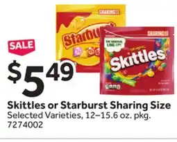 Stop&Shop Skittles or Starburst Sharing Size offer