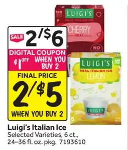 Stop&Shop Luigi's Italian Ice offer