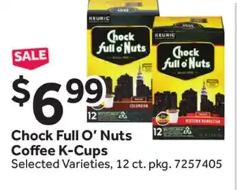 Stop&Shop Chock Full O'Nuts Coffee K-Cups offer