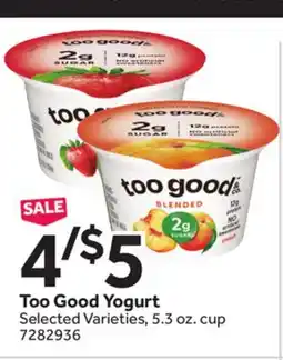 Stop&Shop Too Good Yogurt offer