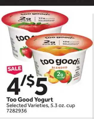 Stop&Shop Too Good Yogurt offer