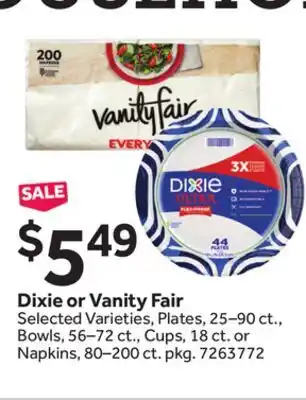 Stop&Shop Dixie or Vanity Fair offer