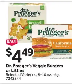 Stop&Shop Dr. Praeger's Veggie Burgers or Littles offer