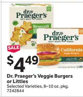 Stop&Shop Dr. Praeger's Veggie Burgers or Littles offer
