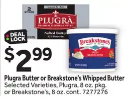 Stop&Shop Plugra Butter or Breakstone's Whipped Butter offer