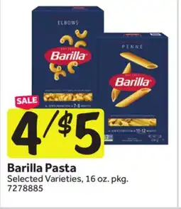 Stop&Shop Barilla Pasta offer