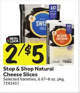 Stop&Shop Stop & Shop Natural Cheese Slices offer