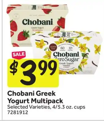 Stop&Shop Chobani Greek Yogurt Multipack offer