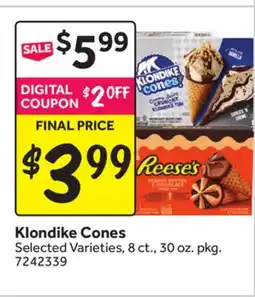 Stop&Shop Klondike Cones offer