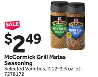 Stop&Shop McCormick Grill Mates Seasoning offer