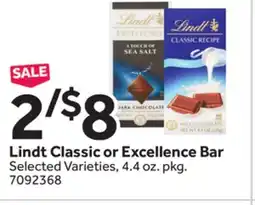 Stop&Shop Lindt Classic or Excellence Bar offer