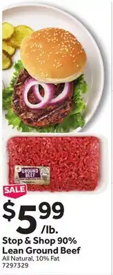 Stop&Shop Stop & Shop 90% Lean Ground Beef offer