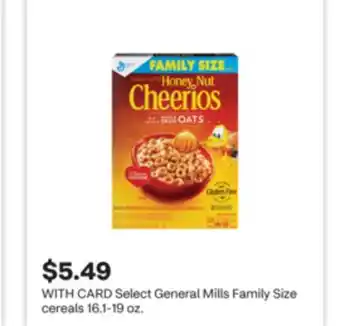 CVS Select General Mills Family Size cereals 16.1-19 oz offer
