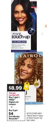 CVS ANY Clairol Nice'n Easy or Root Touch-Up hair color offer