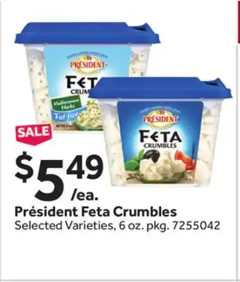 Stop&Shop Président Feta Crumbles offer